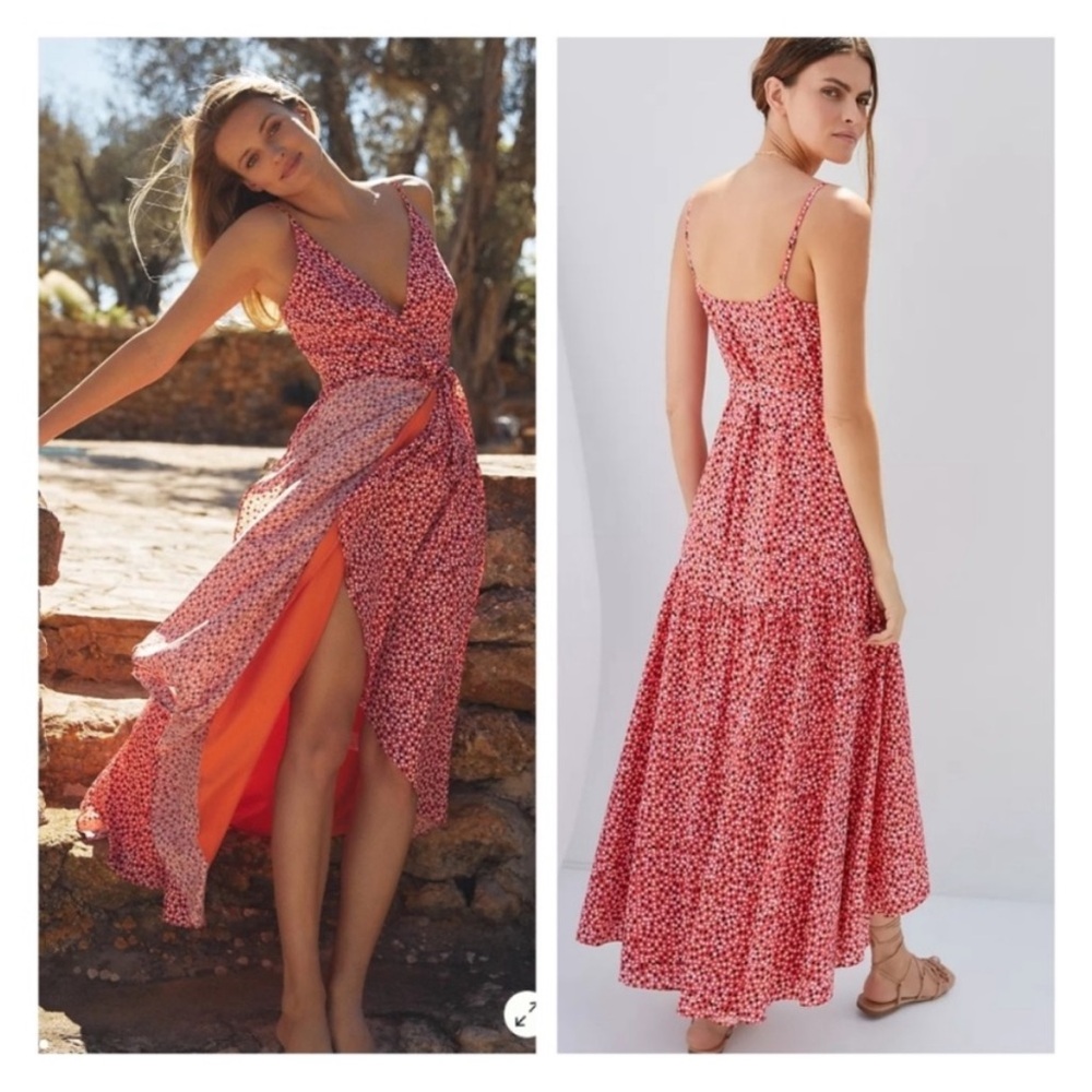 Hutch Red and Orange High Low Dress